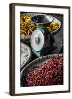 Chillies, Pak Khlong Market, Bangkok, Thailand, Southeast Asia, Asia-Andrew Taylor-Framed Photographic Print