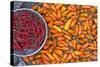 Chillies, Sapa Area, Vietnam, Indochina, Southeast Asia, Asia-Bruno Morandi-Stretched Canvas