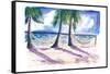 Chilling in the Caribbean with Hammocks at the Beach-M. Bleichner-Framed Stretched Canvas