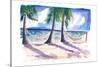 Chilling in the Caribbean with Hammocks at the Beach-M. Bleichner-Stretched Canvas