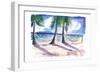 Chilling in the Caribbean with Hammocks at the Beach-M. Bleichner-Framed Art Print