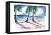 Chilling in the Caribbean with Hammocks at the Beach-M. Bleichner-Framed Stretched Canvas