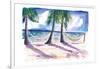 Chilling in the Caribbean with Hammocks at the Beach-M. Bleichner-Framed Art Print