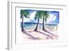 Chilling in the Caribbean with Hammocks at the Beach-M. Bleichner-Framed Art Print