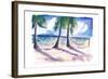 Chilling in the Caribbean with Hammocks at the Beach-M. Bleichner-Framed Art Print