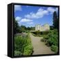 Chillingham Castle and Italian Garden, Northumberland, England, UK-Geoff Renner-Framed Stretched Canvas