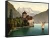 Chillon Castle, and Dent Du Midi, Geneva Lake, Switzerland, C.1890-C.1900-null-Framed Stretched Canvas