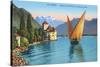 Chillon Castle, Lake Geneva, Switzerland-null-Stretched Canvas