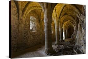 Chillon Medieval Castle Vault Room, Geneva, Switzerland-smithore-Stretched Canvas