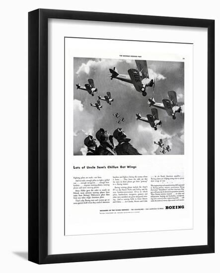 Chillun Got Wings Boeing ad-null-Framed Art Print