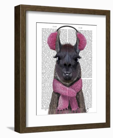 Chilly Llama, Pink-Fab Funky-Framed Art Print