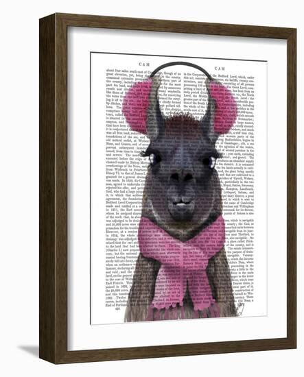 Chilly Llama, Pink-Fab Funky-Framed Art Print