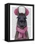 Chilly Llama, Pink-Fab Funky-Framed Stretched Canvas