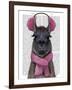 Chilly Llama, Pink-Fab Funky-Framed Art Print