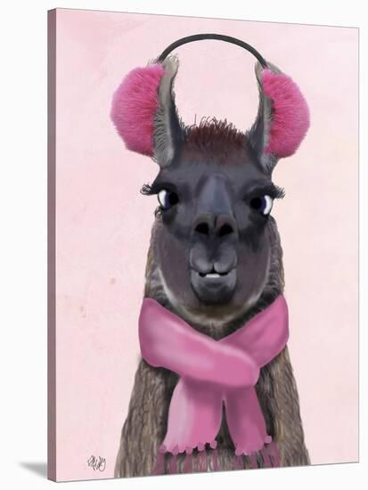 Chilly Llama Pink-Fab Funky-Stretched Canvas