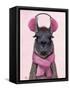 Chilly Llama Pink-Fab Funky-Framed Stretched Canvas