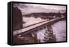 Chilly Morning at Fishing Bridge, Yellowstone Wyoming-Vincent James-Framed Stretched Canvas