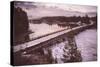 Chilly Morning at Fishing Bridge, Yellowstone Wyoming-Vincent James-Stretched Canvas