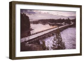 Chilly Morning at Fishing Bridge, Yellowstone Wyoming-Vincent James-Framed Photographic Print