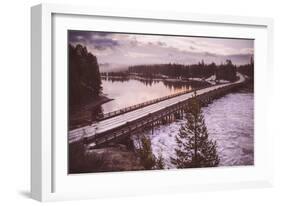 Chilly Morning at Fishing Bridge, Yellowstone Wyoming-Vincent James-Framed Photographic Print