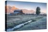 Chilly Morning at Mormon Row, Grand Teton Wyoming-Vincent James-Stretched Canvas