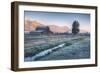 Chilly Morning at Mormon Row, Grand Teton Wyoming-Vincent James-Framed Premium Photographic Print