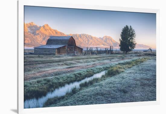 Chilly Morning at Mormon Row, Grand Teton Wyoming-Vincent James-Framed Photographic Print