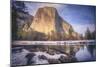 Chilly Morning Reflection El Capitan and Merced River-Vincent James-Mounted Premium Photographic Print