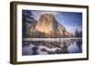 Chilly Morning Reflection El Capitan and Merced River-Vincent James-Framed Photographic Print