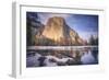 Chilly Morning Reflection El Capitan and Merced River-Vincent James-Framed Photographic Print