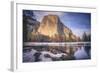 Chilly Morning Reflection El Capitan and Merced River-Vincent James-Framed Photographic Print