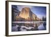 Chilly Morning Reflection El Capitan and Merced River-Vincent James-Framed Photographic Print