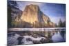 Chilly Morning Reflection El Capitan and Merced River-Vincent James-Mounted Photographic Print