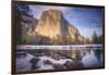 Chilly Morning Reflection El Capitan and Merced River-Vincent James-Framed Photographic Print