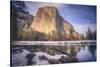 Chilly Morning Reflection El Capitan and Merced River-Vincent James-Stretched Canvas