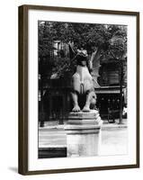 Chimaera from the St. Michel Fountain, Paris, C.1860-Adolphe Giraudon-Framed Photographic Print