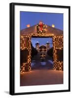 Chimayo, New Mexico, Usa. Santurario De Chimayo Lit Up for Christmas-Julien McRoberts-Framed Photographic Print