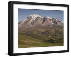 Chimborazo Mountain (6310 Meters) the Highest Mountain in Ecuador, Chimborazo Reserve, Ecuador-Pete Oxford-Framed Photographic Print