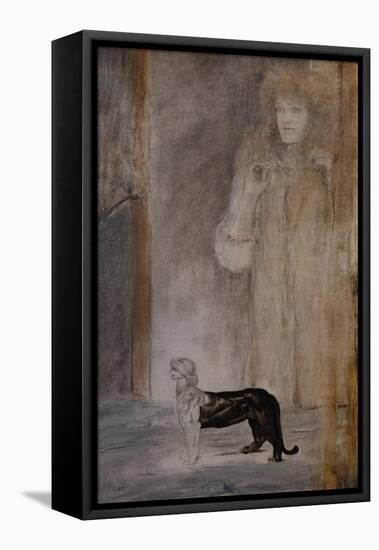 Chimera (1910)-Fernand Khnopff-Framed Stretched Canvas