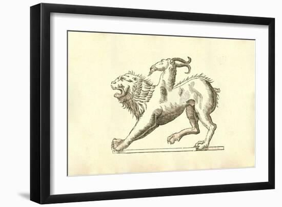 Chimera (Icon Monstrosae Cuiusdam Chimaerae)-Ulisse Aldrovandi-Framed Art Print