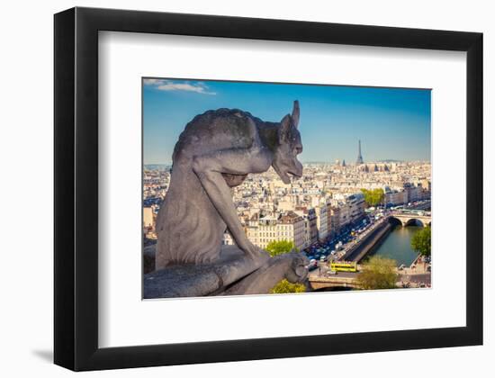 Chimera Notre Dame-Paris-null-Framed Premium Giclee Print