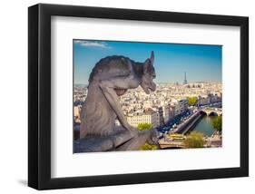 Chimera Notre Dame-Paris-null-Framed Premium Giclee Print