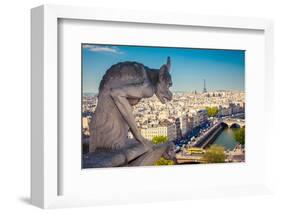 Chimera Notre Dame-Paris-null-Framed Premium Giclee Print