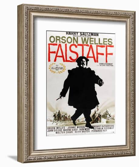 Chimes at Midnight, (AKA Falstaff, AKA Campanadas a Medianoche), French Poster Art, 1965-null-Framed Art Print