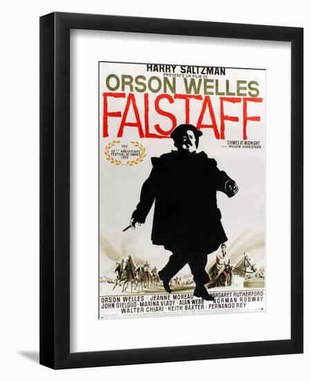 Chimes at Midnight, (AKA Falstaff, AKA Campanadas a Medianoche), French Poster Art, 1965-null-Framed Art Print