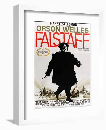 Chimes at Midnight, (AKA Falstaff, AKA Campanadas a Medianoche), French Poster Art, 1965-null-Framed Art Print