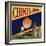 Chimes Brand - Tulare, California - Citrus Crate Label-Lantern Press-Framed Art Print