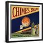 Chimes Brand - Tulare, California - Citrus Crate Label-Lantern Press-Framed Art Print