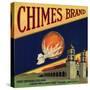 Chimes Brand - Tulare, California - Citrus Crate Label-Lantern Press-Stretched Canvas