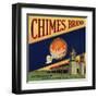 Chimes Brand - Tulare, California - Citrus Crate Label-Lantern Press-Framed Art Print